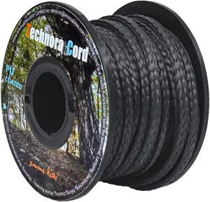 emma kites Black 2.5mm Technora Braided Cord PU Coating Abrasion Flame Resistant, Snare Line Tough Tactical Survival Cord Model Rocket Paracord Assist Cord 1200Lb 30Ft