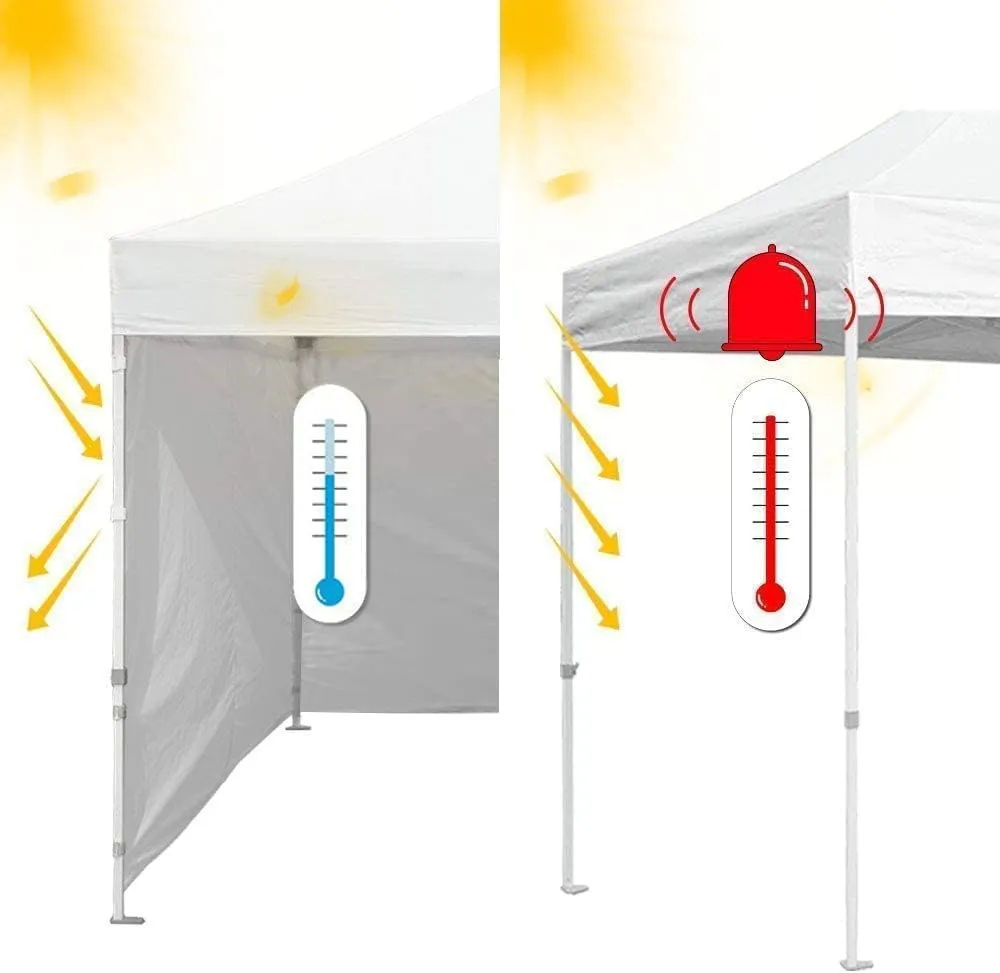 Eurmax USA Full Zippered Walls for 10x10 Easy Pop Up Canopy Tent,4 Walls ONLY(Brown)