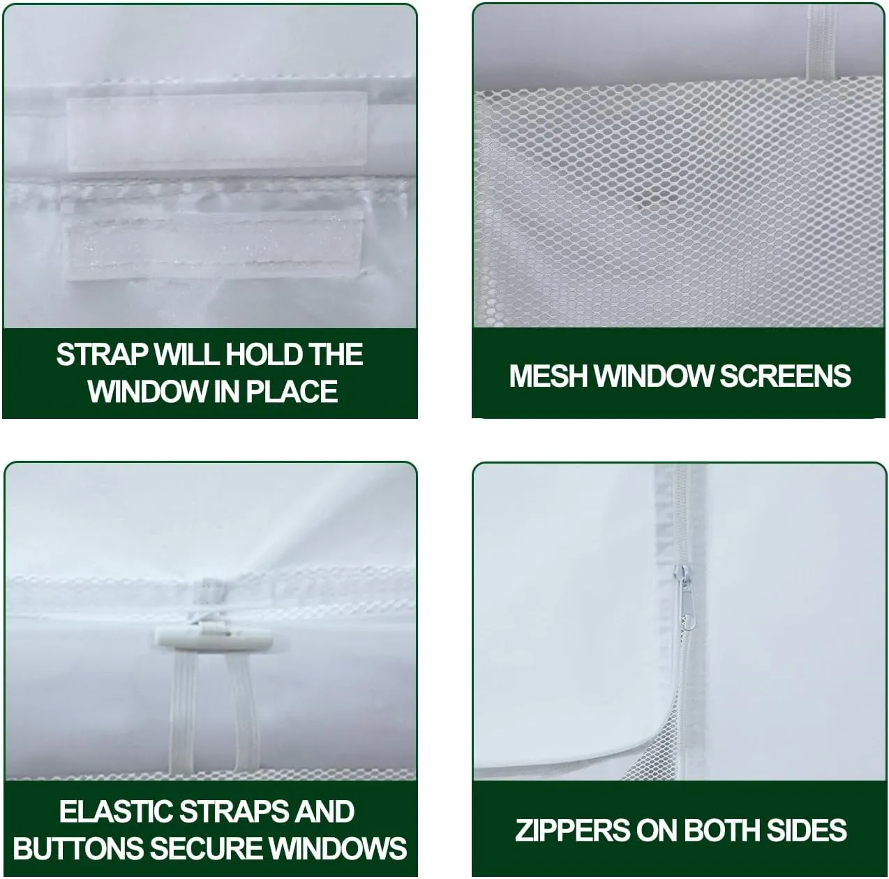 Eurmax USA Instant Sunwall Full Zippered Walls for 10 x 10 Easy Pop Up Canopy Tent,Enclosure Sidewall Kit with Roller Up Mesh Window and Door 4 Walls ONLY,NOT Including Frame and Top（Khaki）