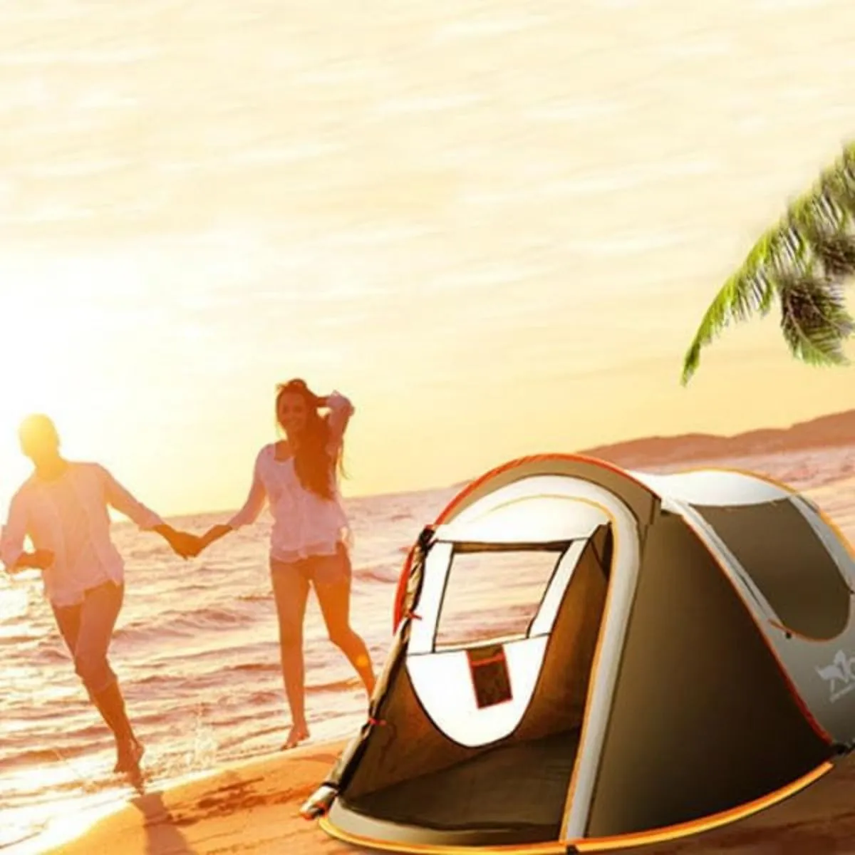 Family Camping Tent, can accommodate 3 to 4 People, Ventilation on All Sides, 1 Second Extremely Fast Installation, Wind/Rainproof