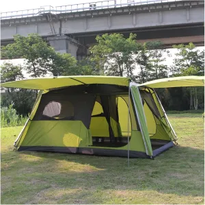 Family Tents Camping Tent 8 Person, Double Layer Tent- Ultra Large Waterproof Dome Tent with Porch, Easy to Set Up, Instant Tent with Sun Shelter