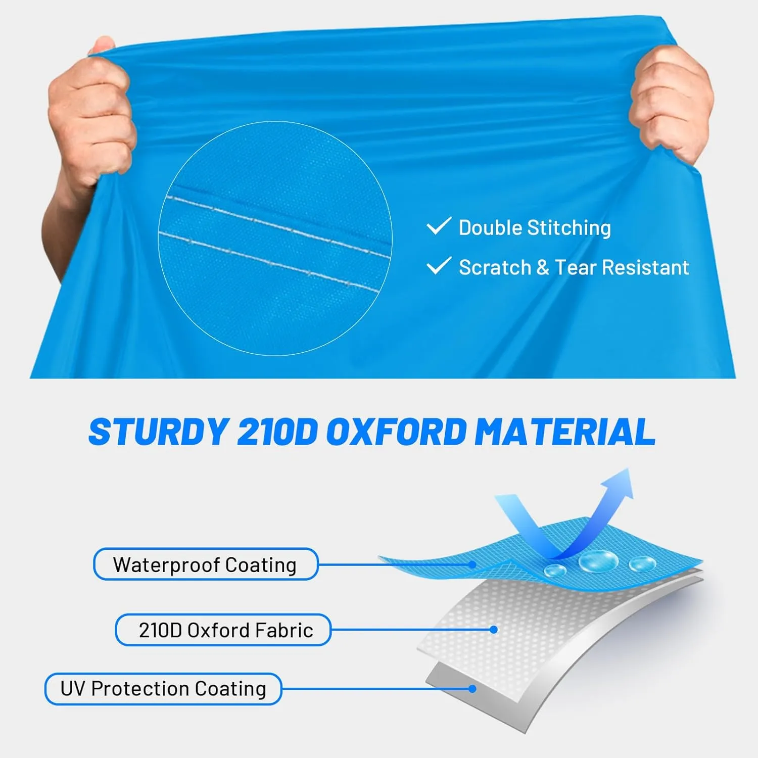 Favoto Bike Cover Waterproof Outdoor Bicycle Cover Thicken Oxford 29 Inch Windproof UV Snow Rustproof with Lock Hole Storage Bag for Mountain Road Bike City Bike Beach Cruiser Bike, Blue