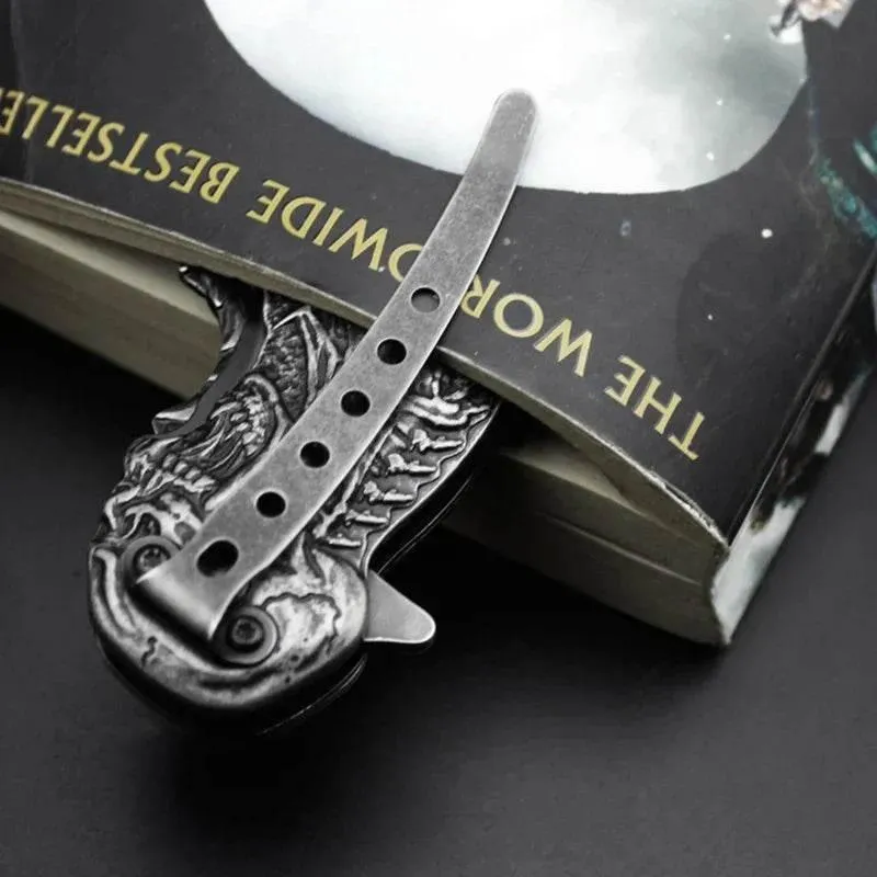 Foldable Tactical Skull Knife - Compact EDC Tool