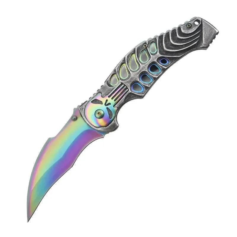 Foldable Tactical Skull Knife - Compact EDC Tool
