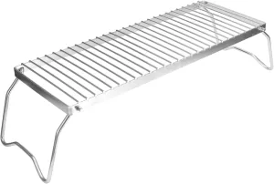 Folding Campfire Grill Tool Rack Grate Grid Pot Rack Drain Rack Stove Rack Storage Stainless Steel Barbecue Rack for Portable Grids & Grates