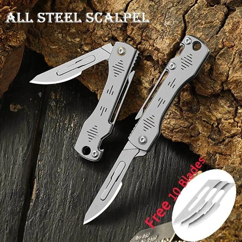Folding Camping Knife - Stainless Steel Outdoor Tool