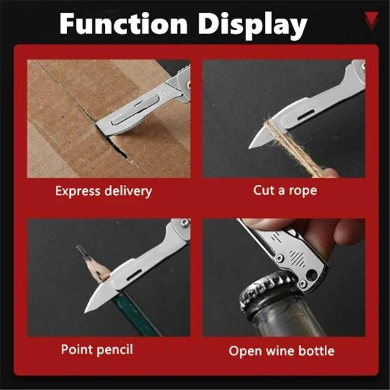 Folding Camping Knife - Stainless Steel Outdoor Tool