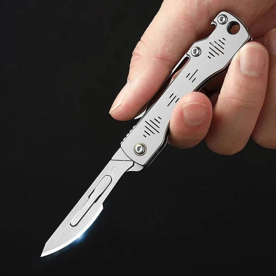 Folding Camping Knife - Stainless Steel Outdoor Tool