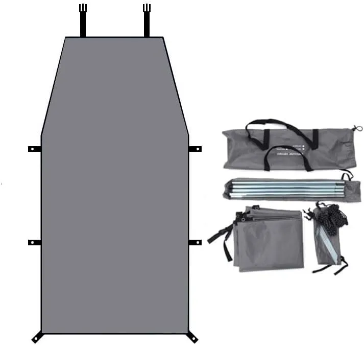 for NIO ES8/NIO ET5/NIO ET7/NIO ET9/NIO EP9 Camping Tarpaulin Car Awning Waterproof Hammock Rainproof Sunshade Rainproof Awning Outdoor,B Grey-S