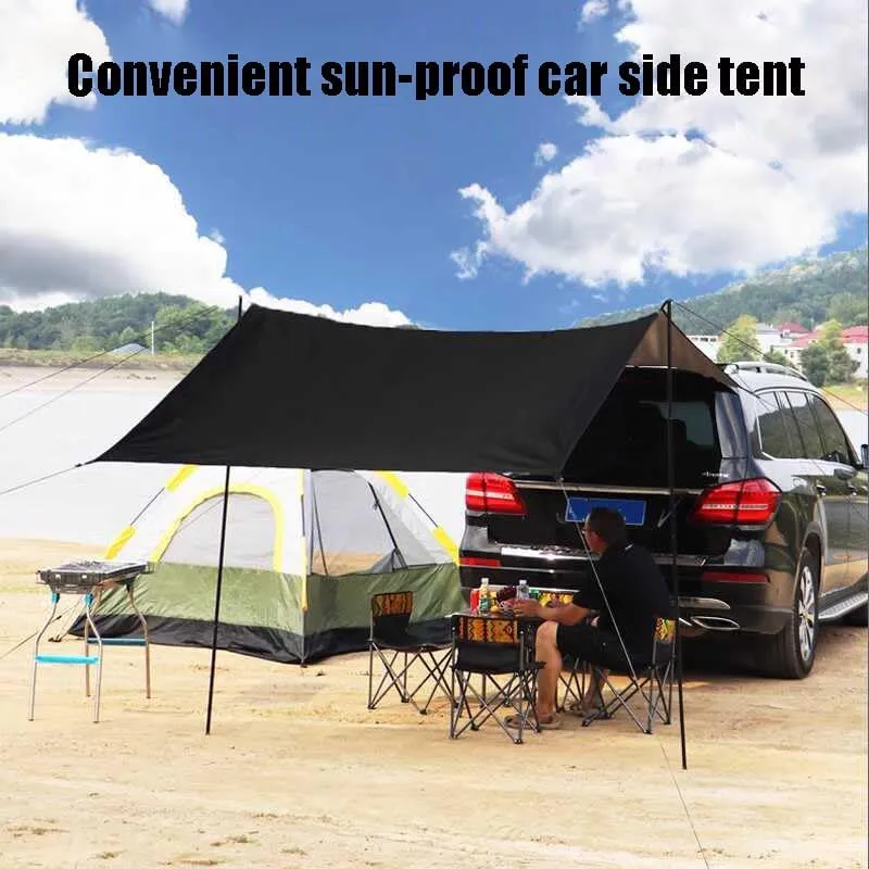 for NIO ES8/NIO ET5/NIO ET7/NIO ET9/NIO EP9 Camping Tarpaulin Car Awning Waterproof Hammock Rainproof Sunshade Rainproof Awning Outdoor,B Grey-S
