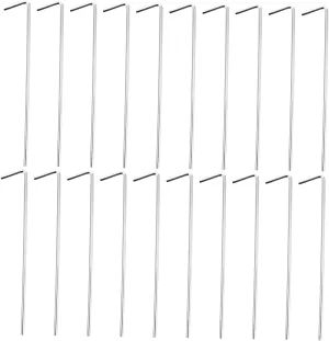 GALPADA Camping Tent Stake 20 Pcs Steel Ground Nails Tarp Peg for Tent Canopy Beach