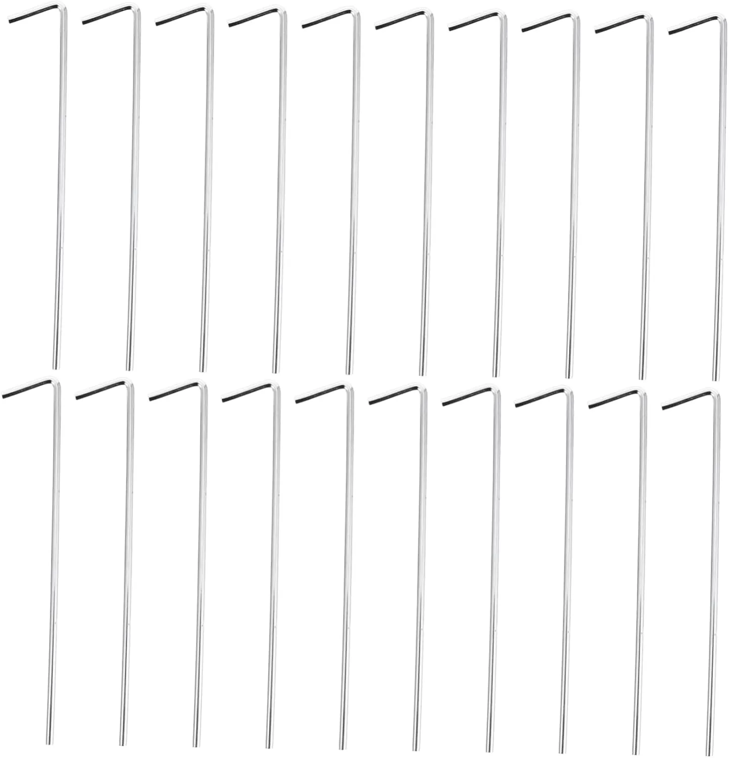 GALPADA Camping Tent Stake 20 Pcs Steel Ground Nails Tarp Peg for Tent Canopy Beach
