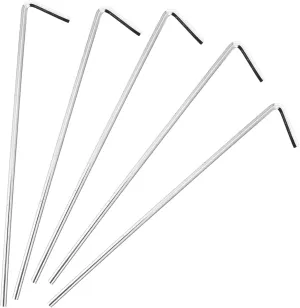 GANAZONO 20Pcs Heavy Duty Tent Stakes Durable Iron Pegs for Camping Tarp and Canopy Use Reliable Ground Anchors for Grasslands and Outdoor Venues