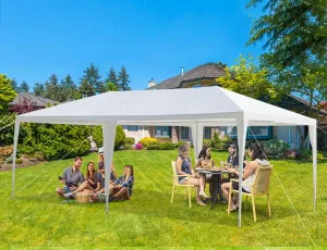 Generic 10/20/30ft Party Tent Wedding Patio Gazebo Outdoor Carport Canopy Shade with/Without Side Removable Walls, Party Wedding BBQ Events Tent (White,10x20ft (no Wall))