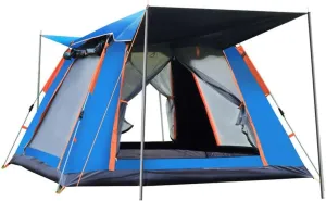 GERRIT Outdoor 4/6 Person Automatic Quick-Opening Tent, Travel Camping Tent, Rainproof Sunshine-Proof Tent Fishing Hiking Sunshine Shelter (Color : B)