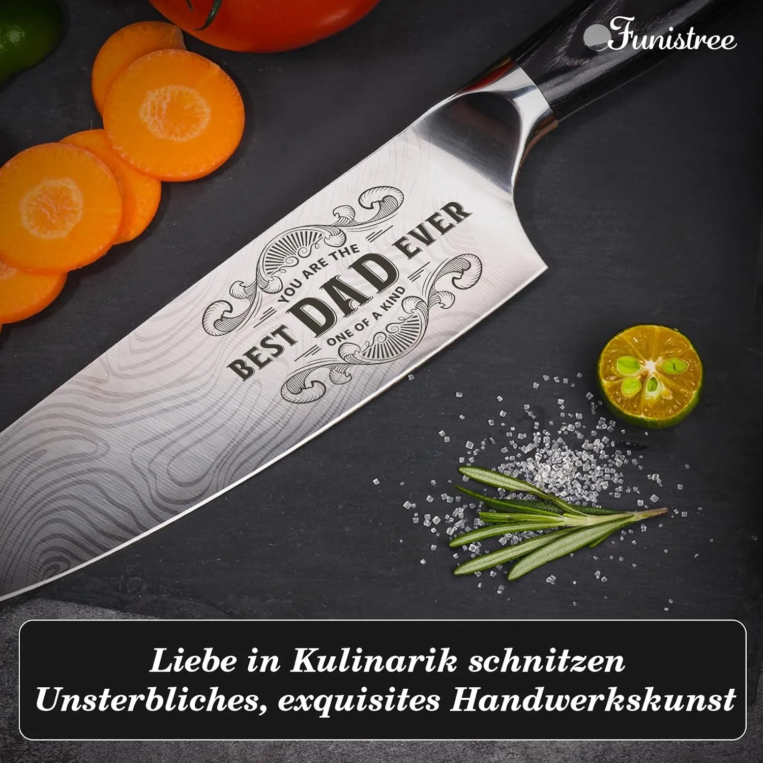 Gifts for Dad Men, Dads Gifts for Dad, Dad Father Day Birthday Gift from Daughter Son Kids, 8 inch Pro German 1.4116 Chef Knife, Kitchen Knife Gift Set for Best Dad Father