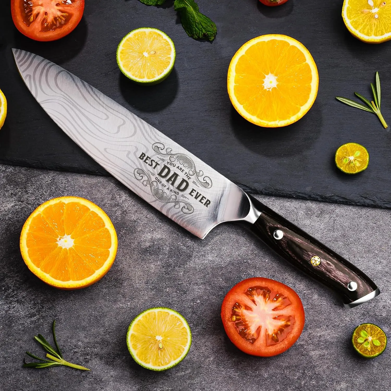 Gifts for Dad Men, Dads Gifts for Dad, Dad Father Day Birthday Gift from Daughter Son Kids, 8 inch Pro German 1.4116 Chef Knife, Kitchen Knife Gift Set for Best Dad Father