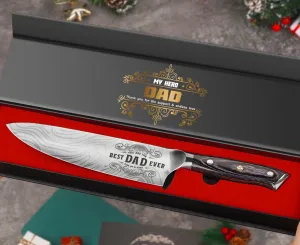 Gifts for Dad Men, Dads Gifts for Dad, Dad Father Day Birthday Gift from Daughter Son Kids, 8 inch Pro German 1.4116 Chef Knife, Kitchen Knife Gift Set for Best Dad Father