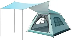 GIZNXBA Camping Tent, Pop-Up Family Tent for Instant Easy Setup, Windproof Portable Tent with Carry Bag, Backpacking Tents with Rainfly for Family Camping, Hiking (Color : /Blue, Size : B)