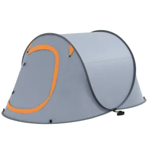 Global reach Two-Man High-end design Pop-Up Outsunny Grey - Dome With Accessories Tent,