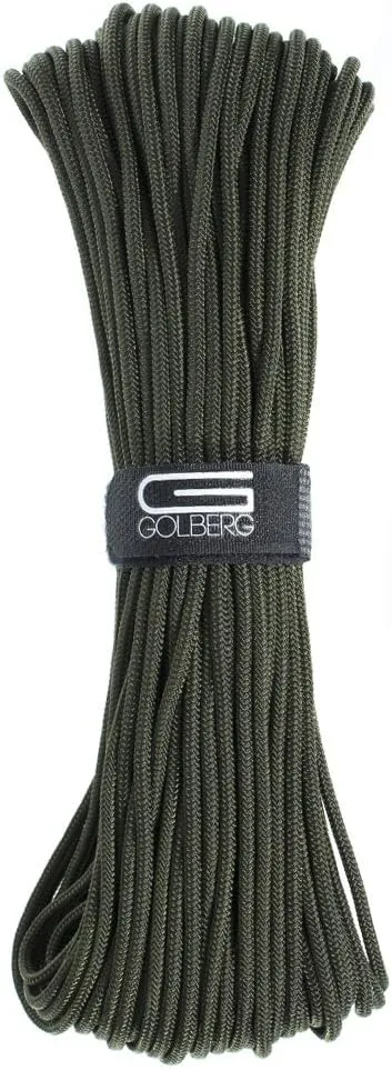 Golberg Premium Polyester Accessory Cord – USA Made Smooth Braid Minimal Stretch Rope – Sizes of 3mm, 4mm, 5mm, or 6mm – Lengths of 25, 50, 100, 250, and 1000 Feet – Compact and Lightweight Cord