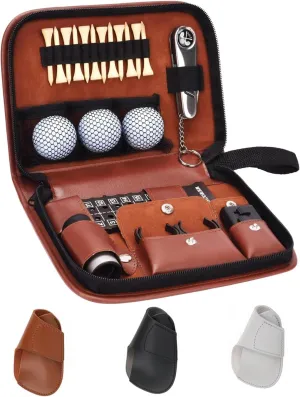 Golf Gifts for Men and Women, Golf Accessories Set, Golf Accessories Kit with Hi-End Case, Golf Balls, Rangefinder, Brush, Golf Tees, Multifunctional Knife, Golf Ball Clamp, Scorer, Golf Club Cover