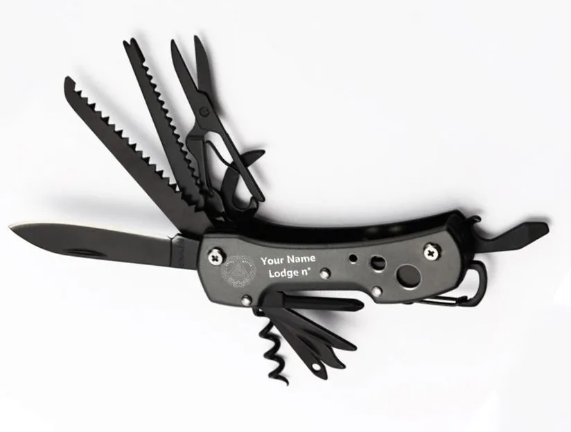 Grand Master Blue Lodge Pocket Knife - Multifunctional