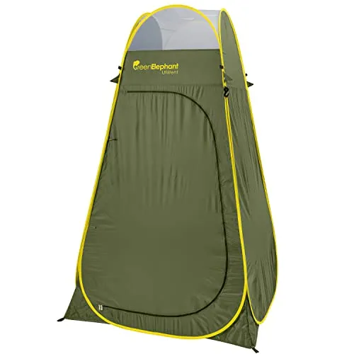 Green Elephant Camping Shower Tent - Portable Changing Tent, Pop Up Shower Tent for Camping, Outdoor Bathroom Tent, Camp Shower Tent, Pop Up Privacy Tent for Portable Toilet, Portable Dressing Room
