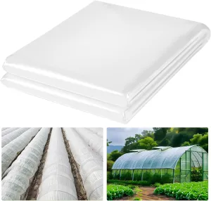 Greenhouse Plastic Sheeting 6 mil,12 x 25 FT Heavy Duty Clear Polyethylene Film for Greenhouses Waterproof Cover, UV Resistant Poly Tarp Hoop Covering for Farms Greenhouse Garden Outdoor Agriculture