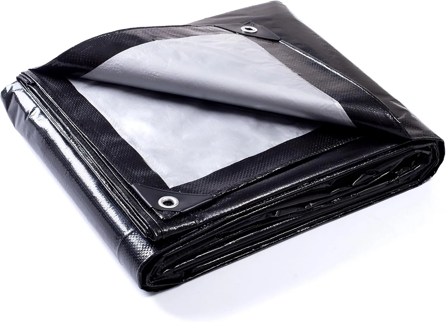 GUARD SHIELD Black Silver Tarp Waterproof 10x20 Feet Rain Cover for Outdoor Lightweight Weatherproof Tarps 8mil