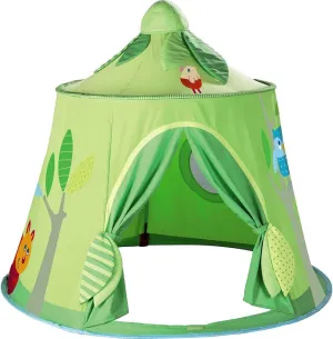 HABA Magic Forest Play Tent - Free-Standing Fabric Hut with Mesh Window and Door for Ages 18 Months and Up