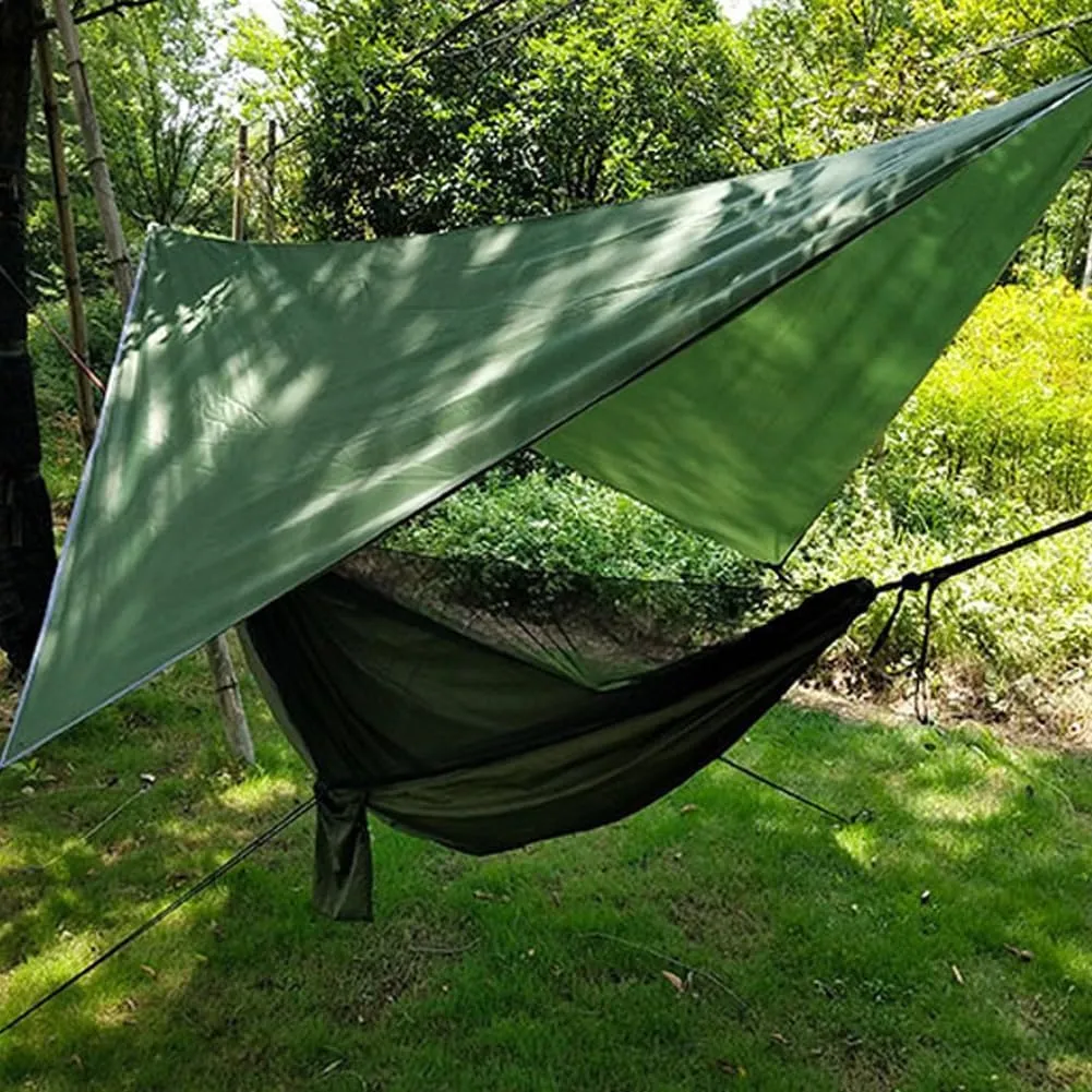 Hammock,camping Hammock,Hammock with Canopy, Sunshade, Anti-mosquito Net, Rainproof, Can Be Used by Two People, Suitable for Parks, Beaches and Camping and Other Outdoor Places(Brown)