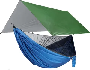 Hammocks Camping Hammock Portable Hammocks 1-2 People with Mosquito Net Nylon Hammock with 2 Carabiners for Outdoor Hiking Backpacking Outdoor Hammock