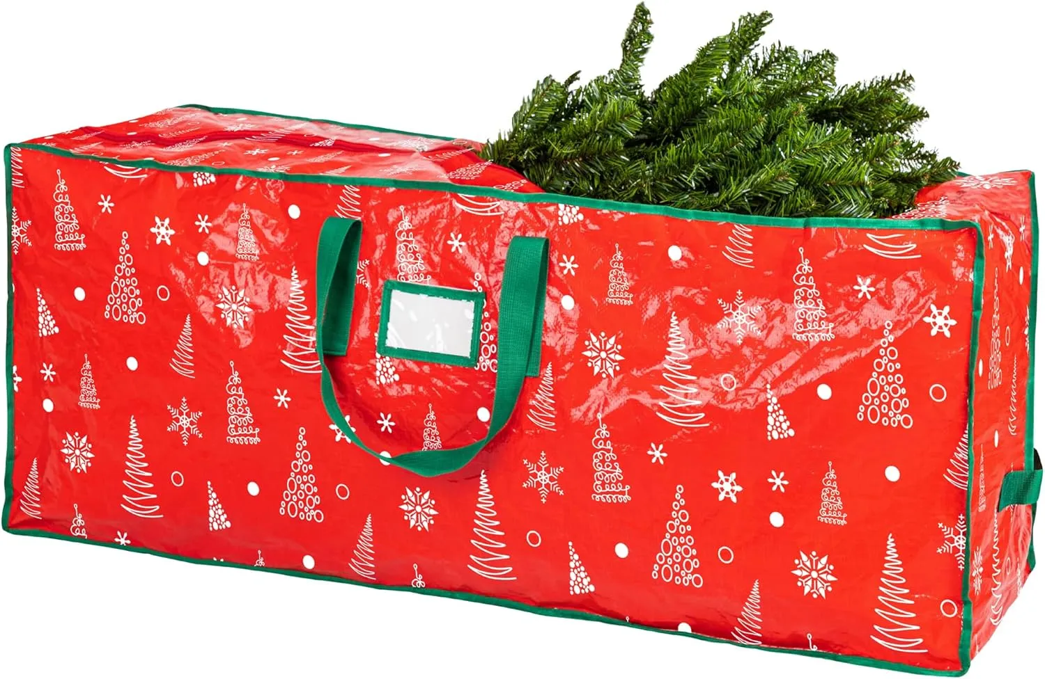 Handy Laundry Christmas Tree Storage Bag - Stores 7.5 Foot Artificial Xmas Holiday Tree, Zippered Bag, Durable Waterproof Material, Carry Handles. Protects Against Dust, Insects and Moisture.