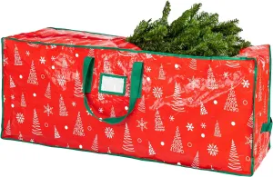 Handy Laundry Christmas Tree Storage Bag - Stores 9 Foot Artificial Xmas Holiday Tree, Durable Waterproof Material, Zippered Bag, Carry Handles. Protects Against Dust, Insects and Moisture.