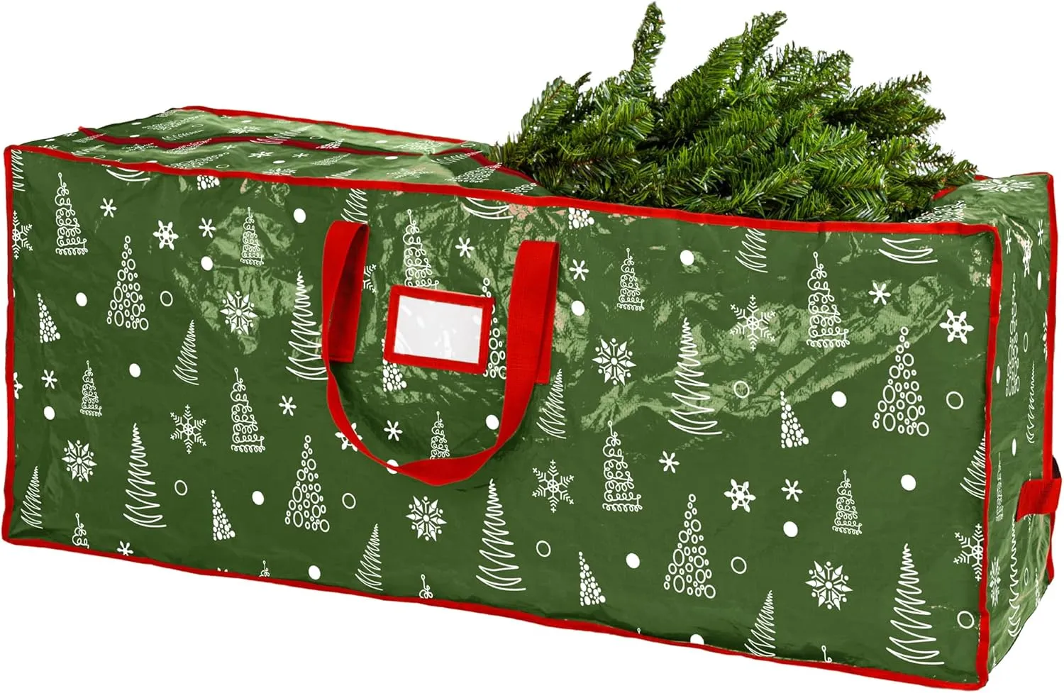Handy Laundry Christmas Tree Storage Bag - Stores 9 Foot Artificial Xmas Holiday Tree, Zippered Bag, Durable Waterproof Material, Carry Handles. Protects Against Dust, Insects and Moisture.