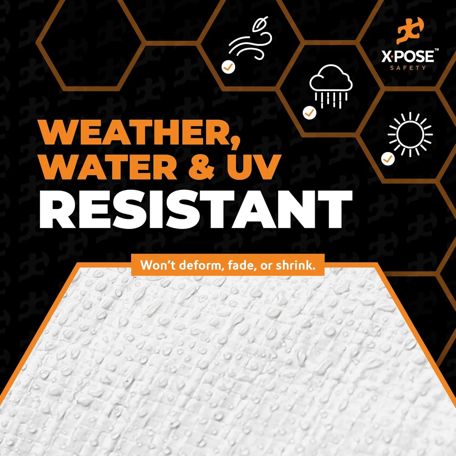 Heavy Duty White Poly Tarp 30' X 30' - Multipurpose Protective Cover - Durable, Waterproof, Weather Proof, Rip and Tear Resistant - Extra Thick 12 Mil Polyethylene - by Xpose Safety