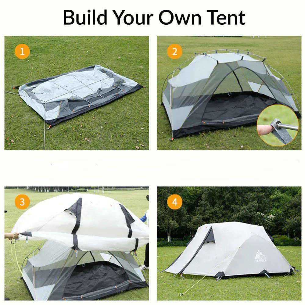 Hewolf 2 Person Camping Tent - Tan