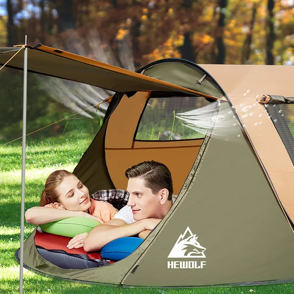 Hewolf Quick Tent 3-4 Person - Green