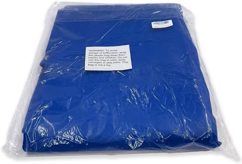 HTTMT- (6X8 Feet) 14 Mil Heavy Duty PVC-Coated Tarp Cover For Camping, Awning, Shades, Curtains Tent, Boat, Truck, RV Or Pool Cover Tarpaulin Sheet [P/N: ET-TP02-BLUE]