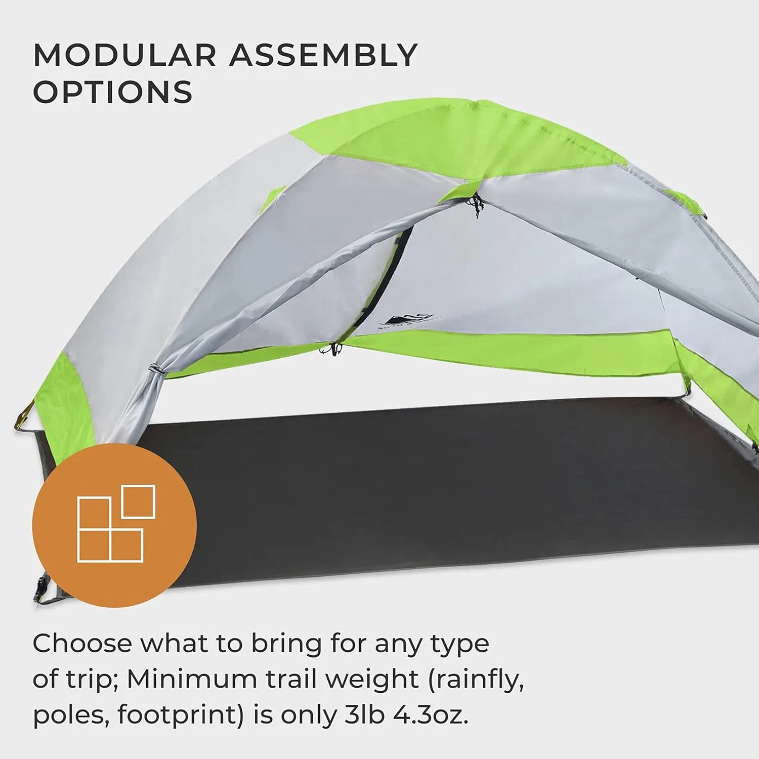 Hyke & Byke Yosemite Hiking & Backpacking Tent - 3 Season Ultralight, Waterproof Tent for Camping w/Rain Fly and Footprint - 2 Person - Lime Green