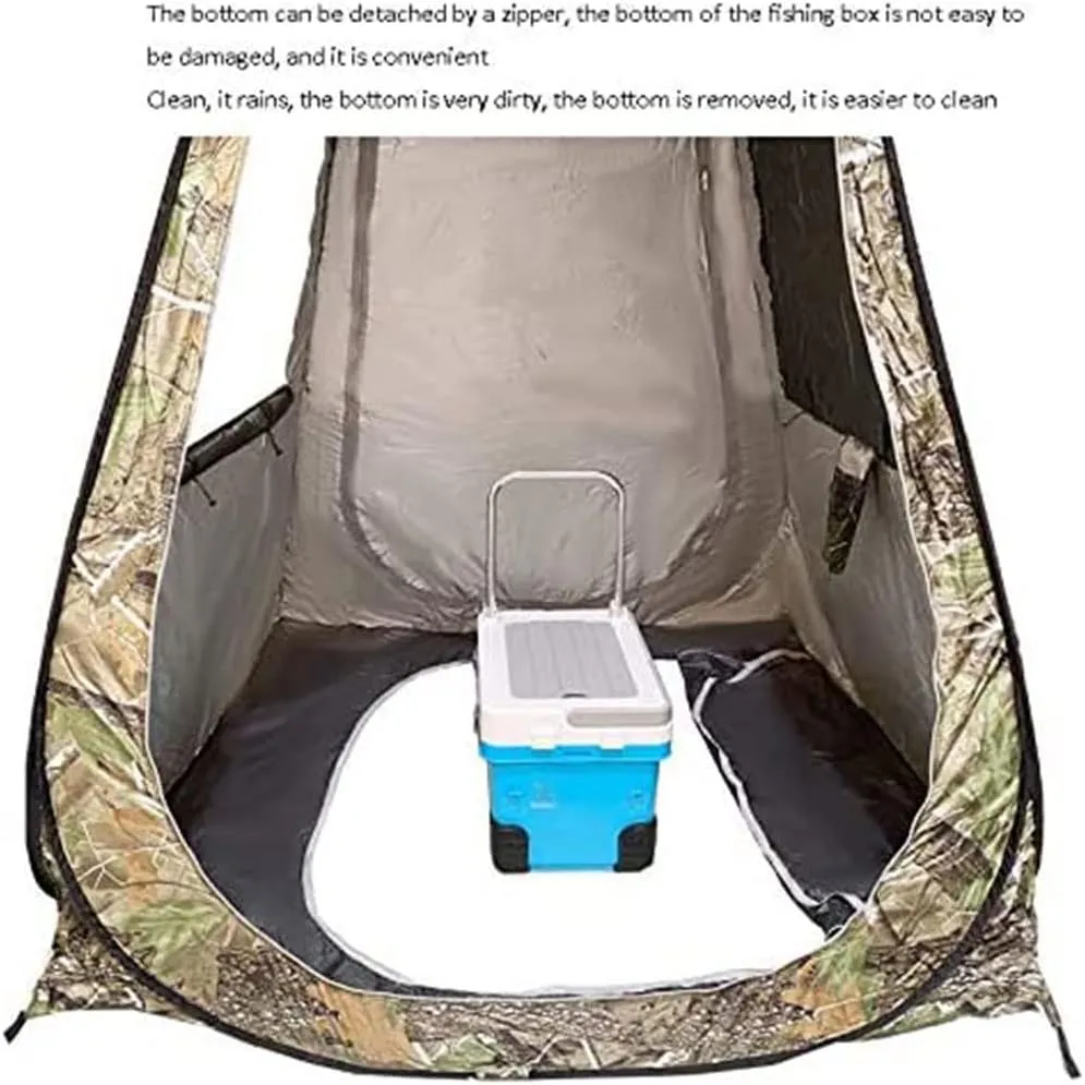 Ice Fishing Shelter Tent 2 People Ice Fishing Tent Sunshade Winter Ice Fishing Tents Large Space for Changing Outdoor Fishing Bathing Storage Room