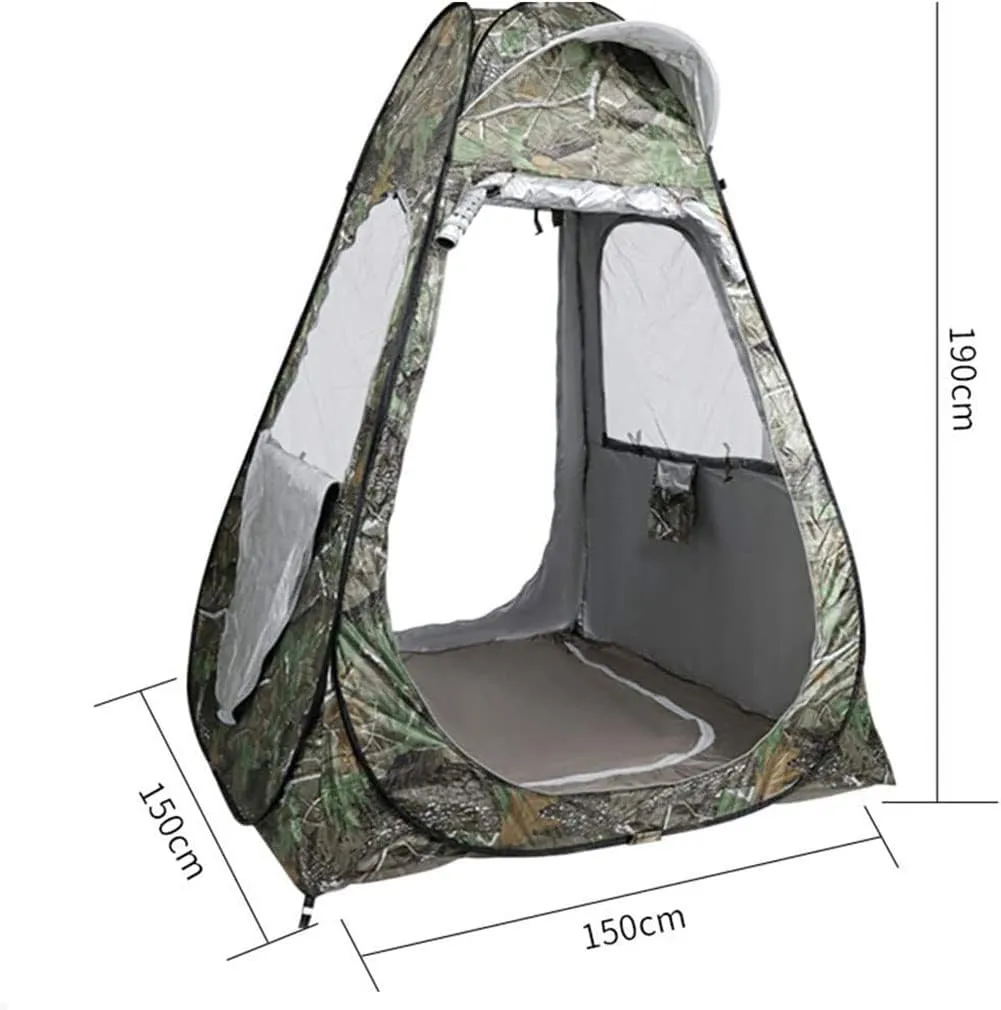 Ice Fishing Shelter Tent 2 People Ice Fishing Tent Sunshade Winter Ice Fishing Tents Large Space for Changing Outdoor Fishing Bathing Storage Room