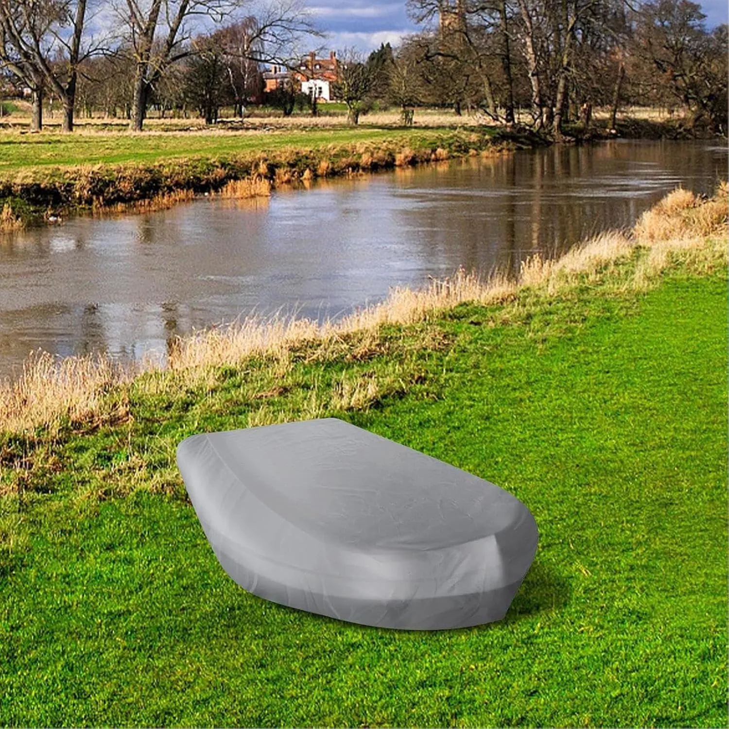 Inflatable Boat Cover 7 Sizes Boat Tarp Waterproof Anti-UV Inflatable Boat Cover for Inflatable Boat and Dinghy,330 * 165 * 46cm