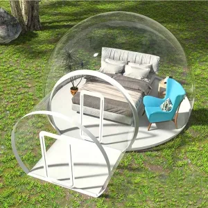 Inflatable Bubble Tent, Inflatable Outdoor Transparent Tent Dew, Rainproof and Windproof Camping Free Tent, Suitable for Indoor/Outdoor Home Backyard Stargazing