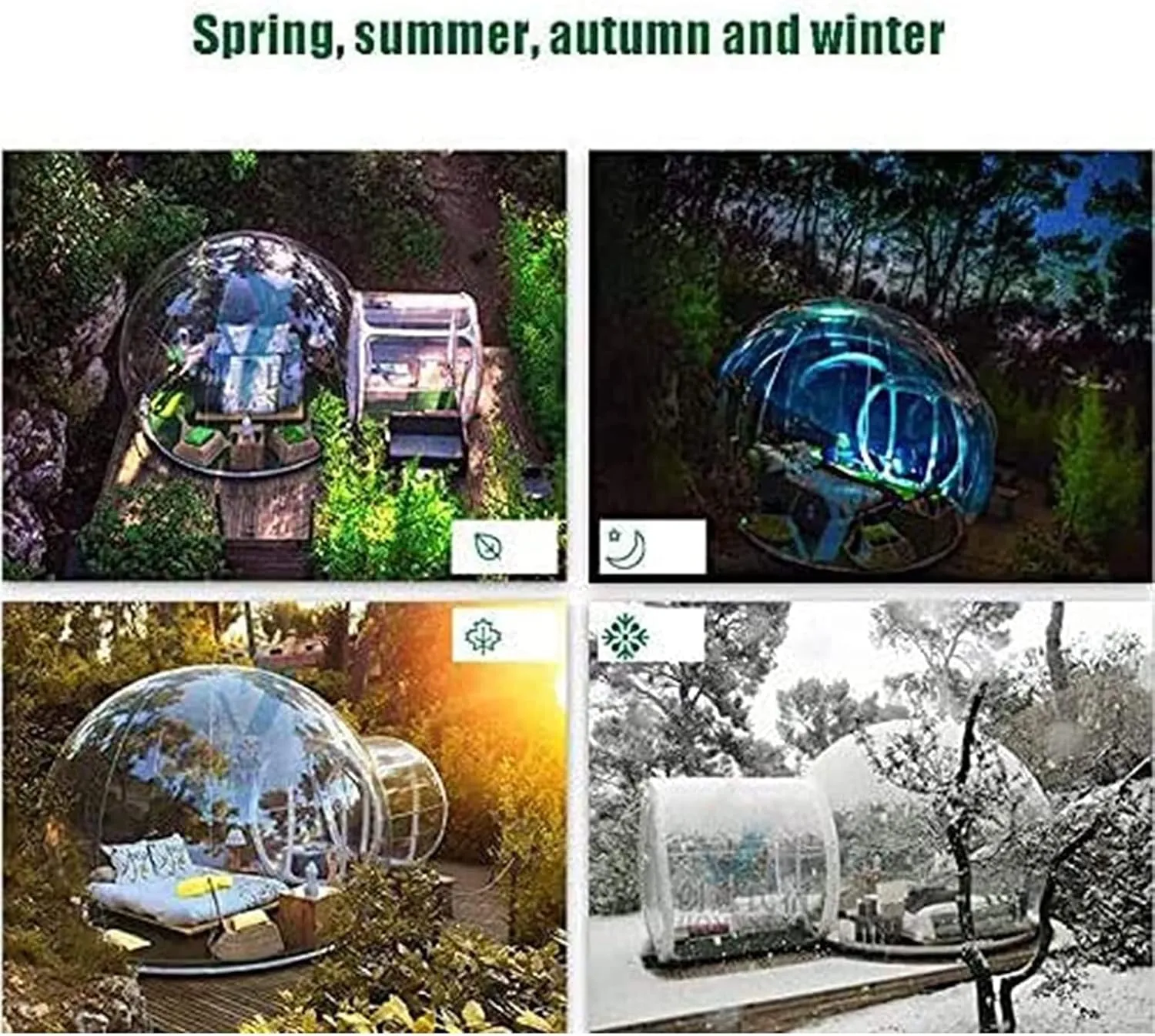 Inflatable Bubble Tent, Inflatable Outdoor Transparent Tent Dew, Rainproof and Windproof Camping Free Tent, Suitable for Indoor/Outdoor Home Backyard Stargazing
