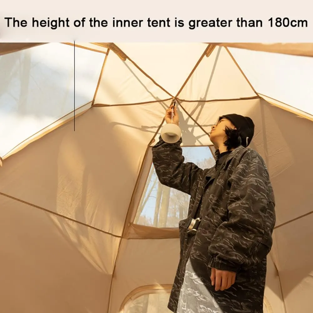 Instant Camping Tent - Automatic Tent for 5-8 Persons, Waterproof, Windproof, Family Tent with Rain Roof, Easy Setup for Camping, Hiking, Alp