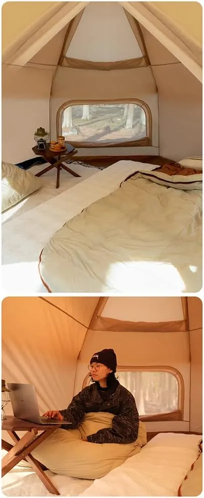 Instant Camping Tent - Automatic Tent for 5-8 Persons, Waterproof, Windproof, Family Tent with Rain Roof, Easy Setup for Camping, Hiking, Alp