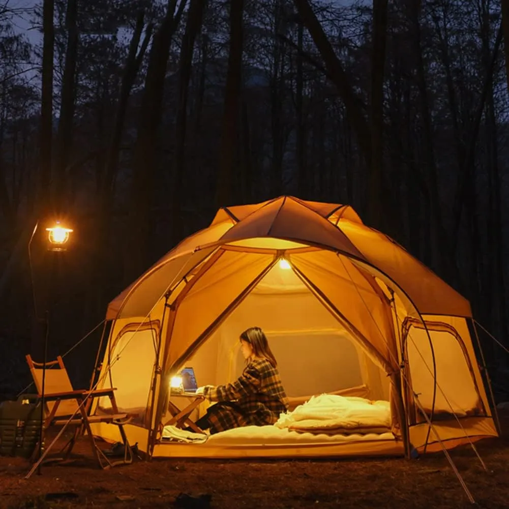 Instant Camping Tent - Automatic Tent for 5-8 Persons, Waterproof, Windproof, Family Tent with Rain Roof, Easy Setup for Camping, Hiking, Alp