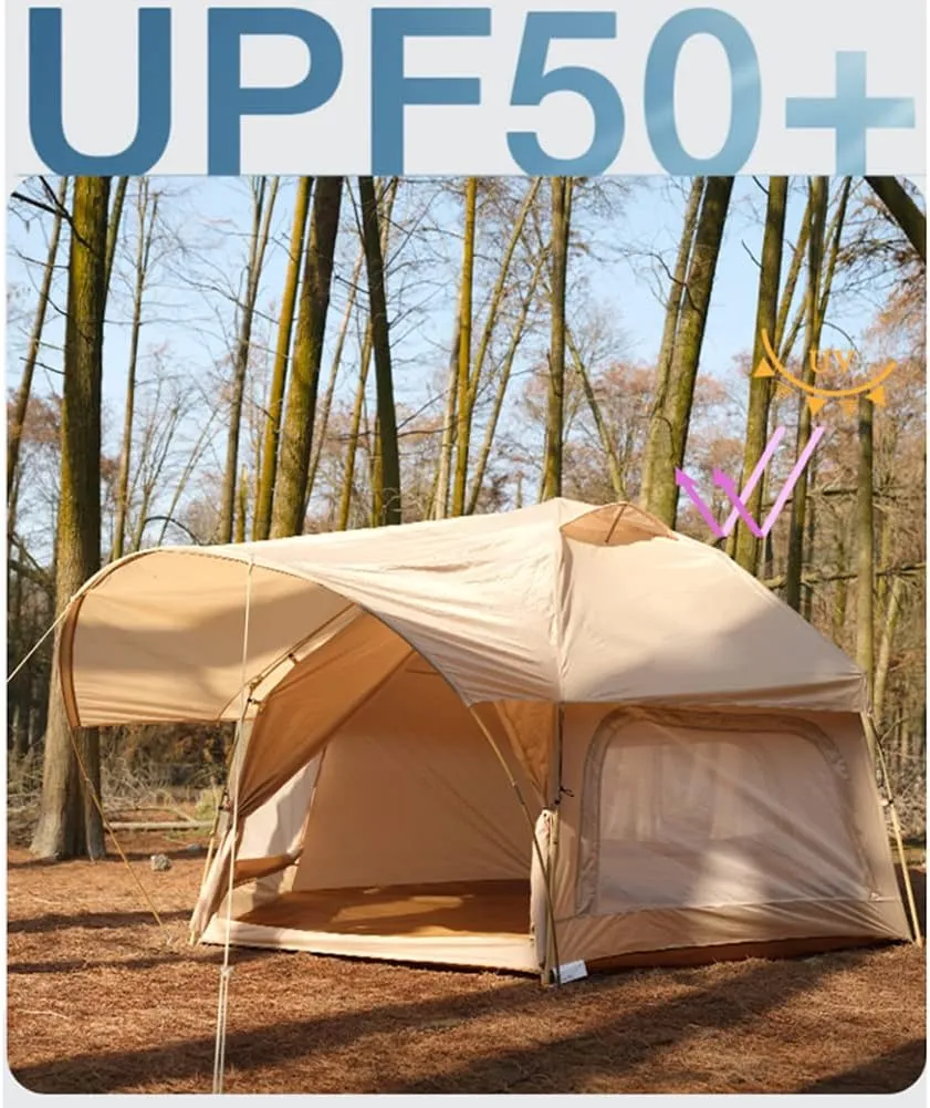 Instant Camping Tent - Automatic Tent for 5-8 Persons, Waterproof, Windproof, Family Tent with Rain Roof, Easy Setup for Camping, Hiking, Alp
